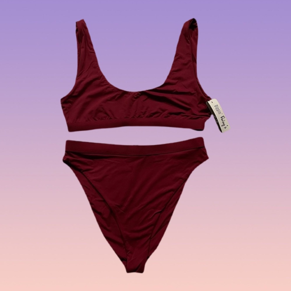 Dippin’ Daisy’s burgundy Matador bikini set